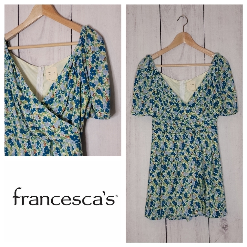 Harper Francescas floral surplice rayon romper NWT